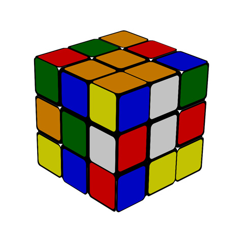 CSS3 example: Rubic Cube game